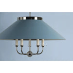 This classic metal shade design feels special with fresh finish combinations and sleek, heritage-inspired details. The contrastiing Aged Brass accents and modern gooseneck arm allow the pendants and sconce an updated, yet classic feel. The tapered shade over a five-light candelabra give the chandelier new traditional appeal. Amethyst Home provides interior design, new home construction design consulting, vintage area rugs, and lighting in the Winter Garden metro area.