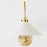 This classic metal shade design feels special with fresh finish combinations and sleek, heritage-inspired details. The contrastiing Aged Brass accents and modern gooseneck arm allow the pendants and sconce an updated, yet classic feel. The tapered shade over a five-light candelabra give the chandelier new traditional appeal. Amethyst Home provides interior design, new home construction design consulting, vintage area rugs, and lighting in the Winter Garden metro area.