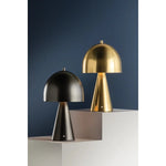 The contrast between the oblong domed shade and the conical base of Hopkinton creates a striking geometric design. Whether this petite lamp is finished in Aged Brass or Distressed Bronze, the on-trend mushroom silhouette adds a dose of personality. Its integrated rechargeable LED light source ensures lasting functionality.  Amethyst Home provides interior design, new home construction design consulting, vintage area rugs, and lighting in the Tampa metro area.
