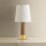 The Meadowbrook rechargeable lamp reinterprets a traditional silhouette with charming details. A beautifully grained light oak base rests upon a scalloped Aged Brass foot, introducing a graphic floral element. Topped with a classic white linen shade, the design balances decorative appeal with modern tailoring. Amethyst Home provides interior design, new home construction design consulting, vintage area rugs, and lighting in the Des Moines metro area.