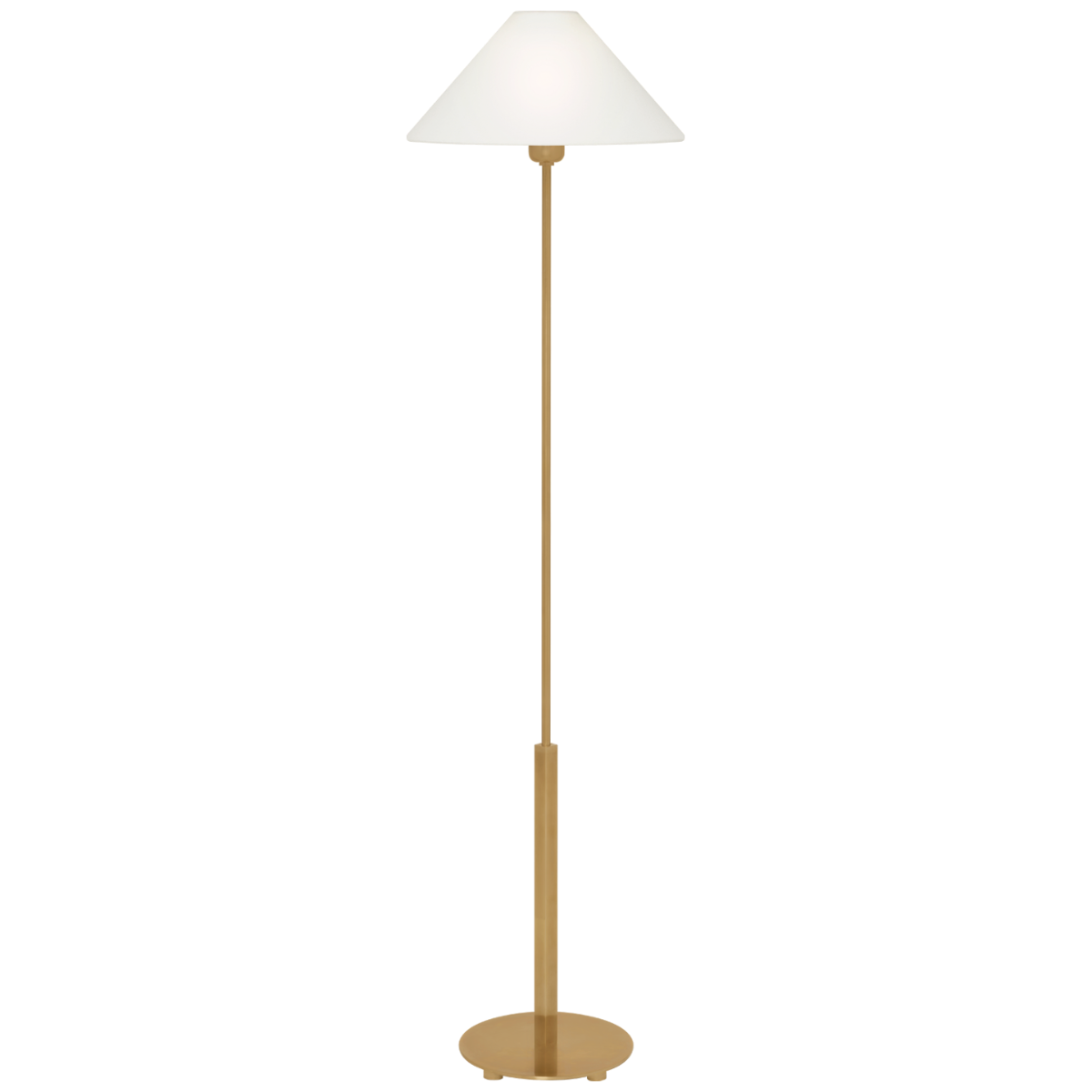 Featuring Hackney Floor Lamp Hand-Rubbed Antique Brass by Visual Comfort at Amethyst Home. Indulge in the timeless sophistication of our Hackney Floor Lamp. Crafted with a hand-rubbed antique brass finish, this exquisite piece will elevate any space with its elegant presence. A perfect addition to your home, this floor lamp exudes luxury and exclusivity.
Overall Dimensions: 14" . Amethyst Home provides interior design, new construction, custom furniture, and area rugs in the Kansas City metro area