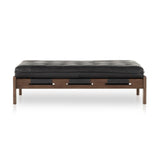 A Seventies-era style inspired by a flea market find. Top-grain leather features dramatic tufting with sling detailing and wide ash framing below. Sourced from one of the oldest family-owned tanneries in Italy's Bassano del Grappa, heirloom leather is salvaged and processed from upcycled hides featuring an abundance of natural markings, scars and color variations. Amethyst Home provides interior design, new construction, custom furniture, and area rugs in the Des Moines metro area