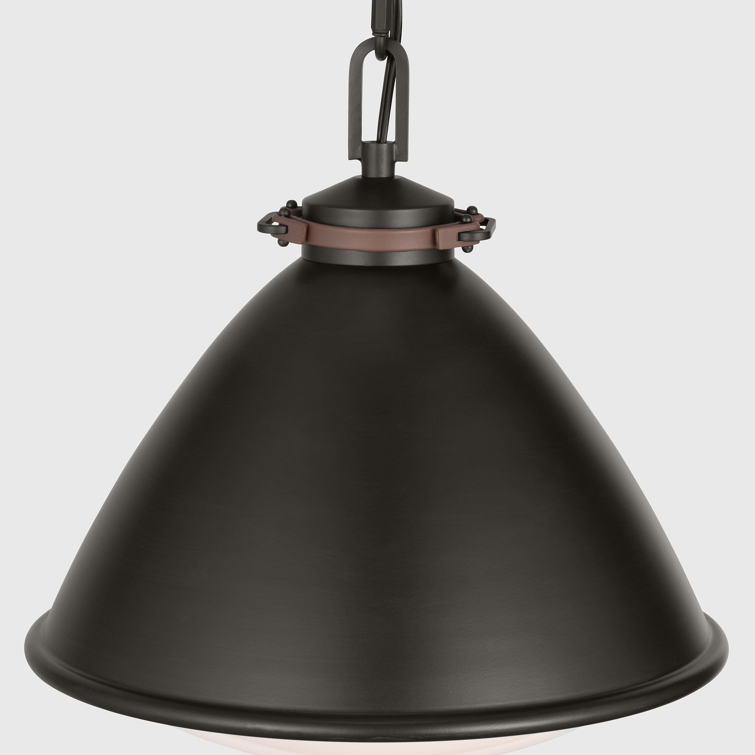 Featuring Hayward Medium Pendant Aged Iron by Visual Comfort at Amethyst Home. Introducing the Hayward Medium Pendant, crafted with aged iron and designed to elevate any space. Its sleek and sophisticated pendant design adds a touch of luxury to your home. Light up your room with this elegant piece, perfect for creating an exclusive, refined ambiance.
Overall Dimensions: 13" L x 13. Amethyst Home provides interior design, new construction, custom furniture, and area rugs in the Portland metro area
