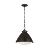 Featuring Hayward Medium Pendant Aged Iron by Visual Comfort at Amethyst Home. Introducing the Hayward Medium Pendant, crafted with aged iron and designed to elevate any space. Its sleek and sophisticated pendant design adds a touch of luxury to your home. Light up your room with this elegant piece, perfect for creating an exclusive, refined ambiance.
Overall Dimensions: 13" L x 13". Amethyst Home provides interior design, new construction, custom furniture, and area rugs in the Seattle metro area