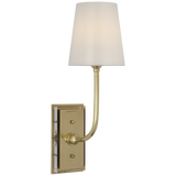 Featuring Hulton 17" Cordless Single Sconce Hand-Rubbed Antique Brass by Visual Comfort at Amethyst Home. Hulton 17" Cordless Single Sconce in Hand-Rubbed Antique Brass with Linen Shade
Overall Dimensions: 6.5" L x 6.5" W x 17.75" HWeight : 6 lbs.. Amethyst Home provides interior design, new construction, custom furniture, and area rugs in the San Diego metro area