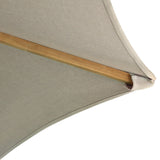 Baska Outdoor Round Umbrella - Fine Sanded Teak-Fsc / Ibiza Mole - Ibiza Mole