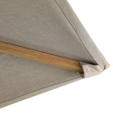 Baska Outdoor Rectangular Umbrella - Fine Sanded Teak-Fsc / Ibiza Mole - Ibiza Mole