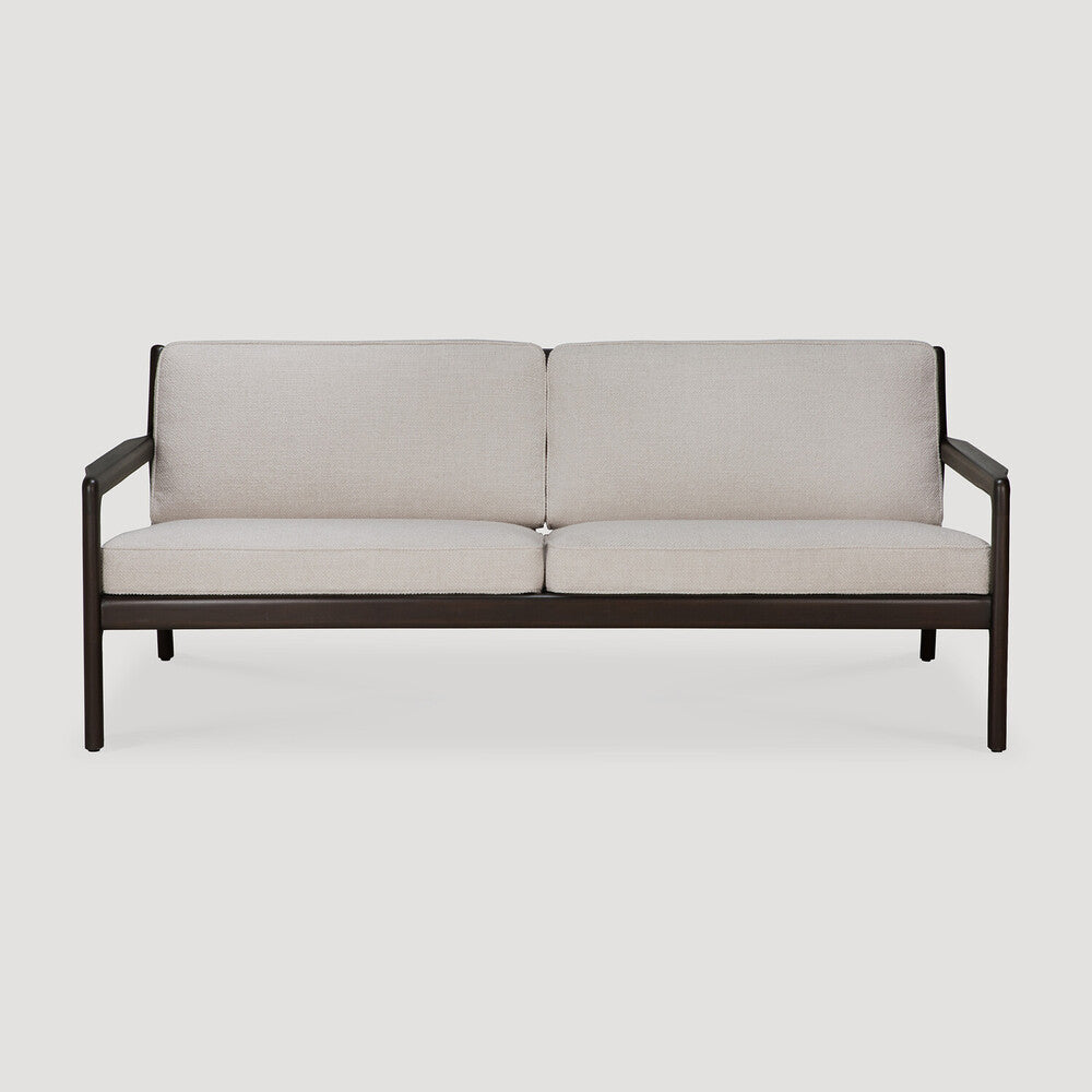 Jack Ivory Mahogany Dark Brown Sofa | ready to ship!