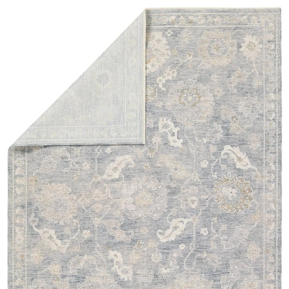 Featuring Alara Rug by Jaipur Living at Amethyst Home. Elegant and classic, the Alara design presents a largely sought-after Oushak-inspired pattern in a durable, powerloomed construction. The beautiful blue and gray oriental pattern effortlessly elevates any medium-traffic indoor setting. Space-dyed polyester introduces subtle, intriguing color variation,. Amethyst Home provides interior design, new home construction design consulting, vintage area rugs, and lighting in the Washington metro area.