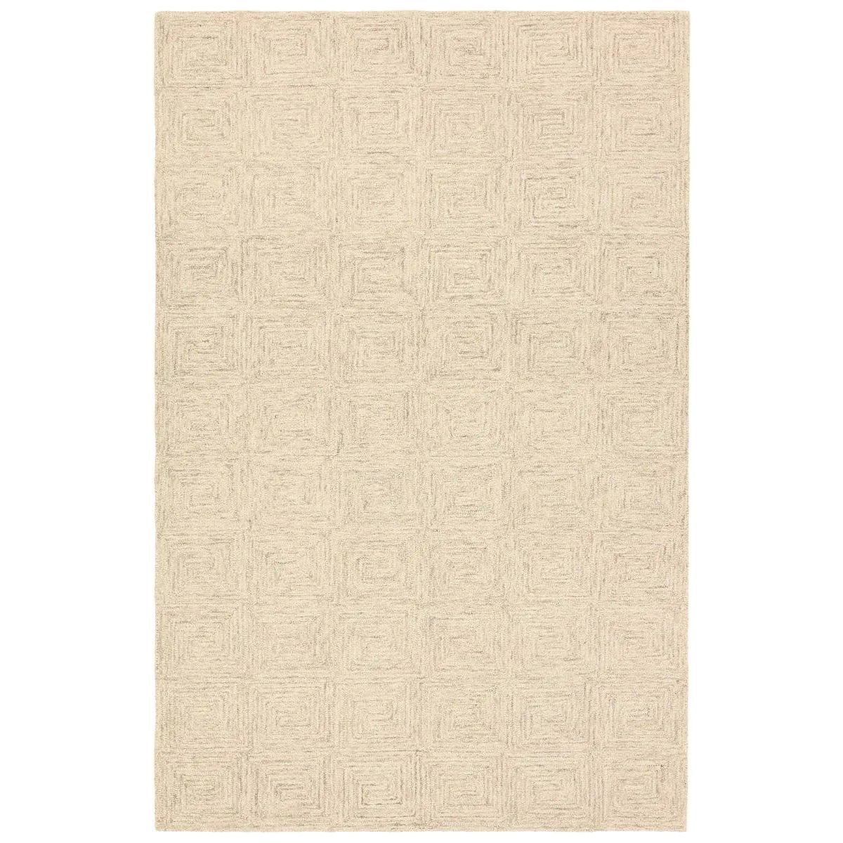 The Kafes Aleric embraces minimalist geometry with a modern, tranquil aesthetic. The Aleric design is tufted directionally to form strong, harmonious lines, creating concentric rectangles that radiate outward. Amethyst Home provides interior design, new home construction design consulting, vintage area rugs, and lighting in the Austin metro area.