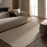 Featuring Kafes Aleric Rug by Jaipur Living at Amethyst Home. The Kafes Aleric embraces minimalist geometry with a modern, tranquil aesthetic. The Aleric design is tufted directionally to form strong, harmonious lines, creating concentric rectangles that radiate outward. Balancing structured design with natural fluidity, this breathable piece allows air to flow. Amethyst Home provides interior design, new home construction design consulting, vintage area rugs, and lighting in the Tampa metro area.