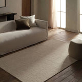 Featuring Kafes Aleric Rug by Jaipur Living at Amethyst Home. The Kafes Aleric embraces minimalist geometry with a modern, tranquil aesthetic. The Aleric design is tufted directionally to form strong, harmonious lines, creating concentric rectangles that radiate outward. Balancing structured design with natural fluidity, this breathable piece allows air to flow. Amethyst Home provides interior design, new home construction design consulting, vintage area rugs, and lighting in the Tampa metro area.