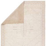 Hand carded wool, soft Tencel, and a neutral color palette define the handknotted Ashend Imbar. The Imbar rug showcases a Moroccan-inspired center medallion in a neutral, cream, taupe, and beige colorway. Geometric detailing via high and low pile establishes a thin border and provides a nod to the tribal styles of northern Africa. Amethyst Home provides interior design, new home construction design consulting, vintage area rugs, and lighting in the Austin metro area.