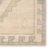 Featuring Azzurro Hand-Knotted Rug by Jaipur Living at Amethyst Home. Classic in pattern, modern in palette—the Azzurro rug offers the best of both worlds. A light green medallion motif unfolds across a soft cream backdrop, balancing timeless elegance with contemporary sensibility. Hand-carded wool lends a rich, organic texture—an ideal foundation for medium-tr. Amethyst Home provides interior design, new home construction design consulting, vintage area rugs, and lighting in the Omaha metro area.