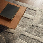 The handtufted Mallino Eminence designed by Nikki Chu infuses homes with contemporary appeal and stylishly contrasting motifs. Crafted from 100% undyed wool, the Eminence rug features a high-low texture with a soft hand and hand-embossed details. Amethyst Home provides interior design, new home construction design consulting, vintage area rugs, and lighting in the Los Angeles metro area.