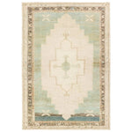 Featuring Enigma Rug by Jaipur Living at Amethyst Home. The Enigma design blends timeless tradition with a vintage-inspired aesthetic. Featuring a striking central medallion, this rug boasts an elegant ivory and white backdrop, accented by light blue detailing. Its classic pattern and gently distressed finish give it an heirloom feel from the very first st. Amethyst Home provides interior design, new home construction design consulting, vintage area rugs, and lighting in the Des Moines metro area.