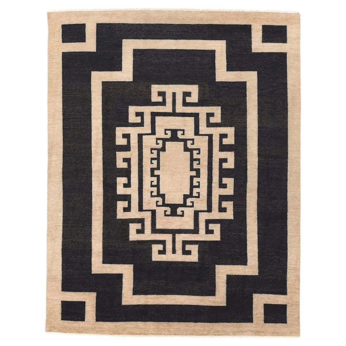 Anchor your space with a modern representation of vintage Kars designs through bold geometric design. Kyrenia?s striking, maze-like pattern guides eyes through any area. Hand knotted for durability with kid- and pet-friendly materials, it?s ideal for busy rooms.Hand Knotte Amethyst Home provides interior design, new home construction design consulting, vintage area rugs, and lighting in the Salt Lake City metro area.