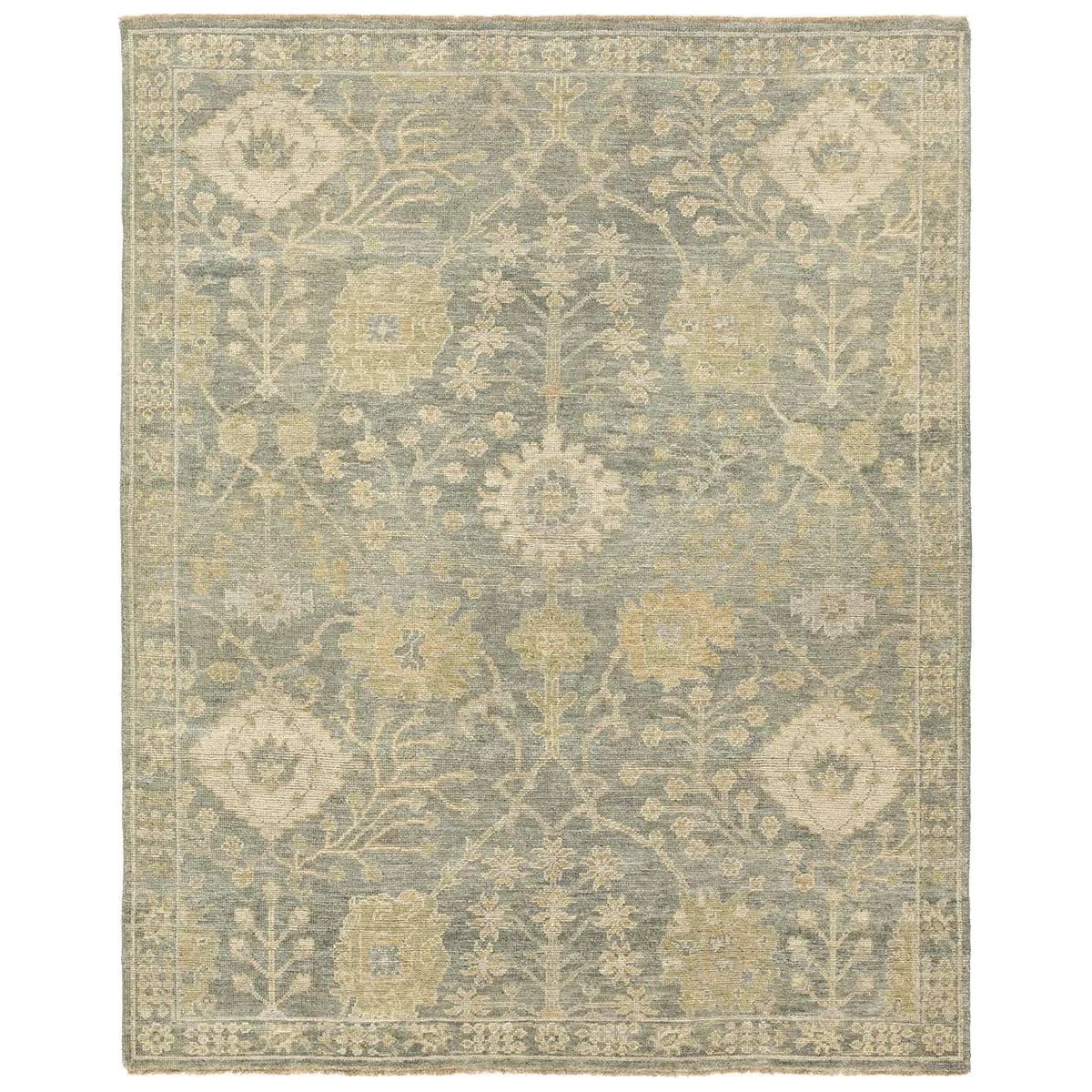 The latest offering in our best selling Rhapsody Maeli features heirloom-quality designs of stunningly abrashed Old World patterns. These traditional patterns meet modern design elements in the Maeli. A treat for the senses, this hand knotted rug features a conventional floral design and a wool and viscose blend for velvety softness. Amethyst Home provides interior design, new home construction design consulting, vintage area rugs, and lighting in the Washington metro area.