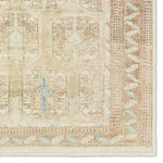The Magnus design features a traditional pattern of small medallions set against a warm tan and beige backdrop, highlighted by subtle blue accents. Its vintage, distressed finish adds character and charm, making it feel like a treasured heirloom from the very first step.Hand Tufte Amethyst Home provides interior design, new home construction design consulting, vintage area rugs, and lighting in the Seattle metro area.