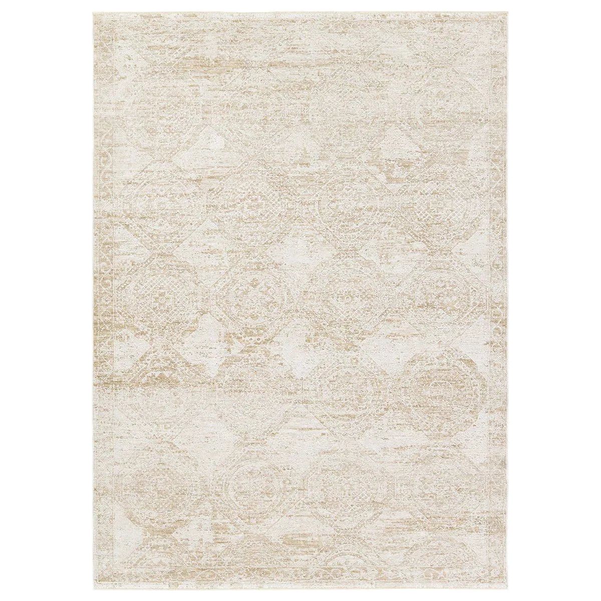Elegant and classic, the Nara design presents a largely sought-after Oushak-inspired pattern in a durable, powerloomed construction. The beautiful white and tan oriental pattern effortlessly elevates any medium-traffic indoor setting. Amethyst Home provides interior design, new home construction design consulting, vintage area rugs, and lighting in the Salt Lake City metro area.