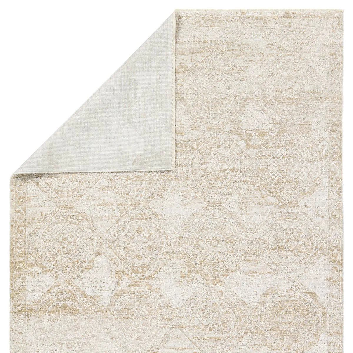Featuring Nara Rug by Jaipur Living at Amethyst Home. Elegant and classic, the Nara design presents a largely sought-after Oushak-inspired pattern in a durable, powerloomed construction. The beautiful white and tan oriental pattern effortlessly elevates any medium-traffic indoor setting. Space-dyed polyester introduces subtle, intriguing color variation, wh. Amethyst Home provides interior design, new home construction design consulting, vintage area rugs, and lighting in the San Diego metro area.