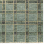 The Quinlan design reinvents timeless geometric grid patterns, fusing classic charm with a modern edge. Its beautiful blue hue elevates any mid-century modern space, while the 100% wool construction offers natural stain resistance. Stylish and durable, this piece is designed to stand the test of time.Hand Knotte Amethyst Home provides interior design, new home construction design consulting, vintage area rugs, and lighting in the Newport Beach metro area.