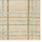 The Raza design reinvents the timeless plaid pattern, fusing classic charm with a modern edge. Soft beige tones, punctuated by a blue accent, elevate any mid-century modern space. Handcrafted from naturally stain-resistant wool, this rug handles medium-traffic areas, kids, and pets with ease. Amethyst Home provides interior design, new home construction design consulting, vintage area rugs, and lighting in the Calabasas metro area.