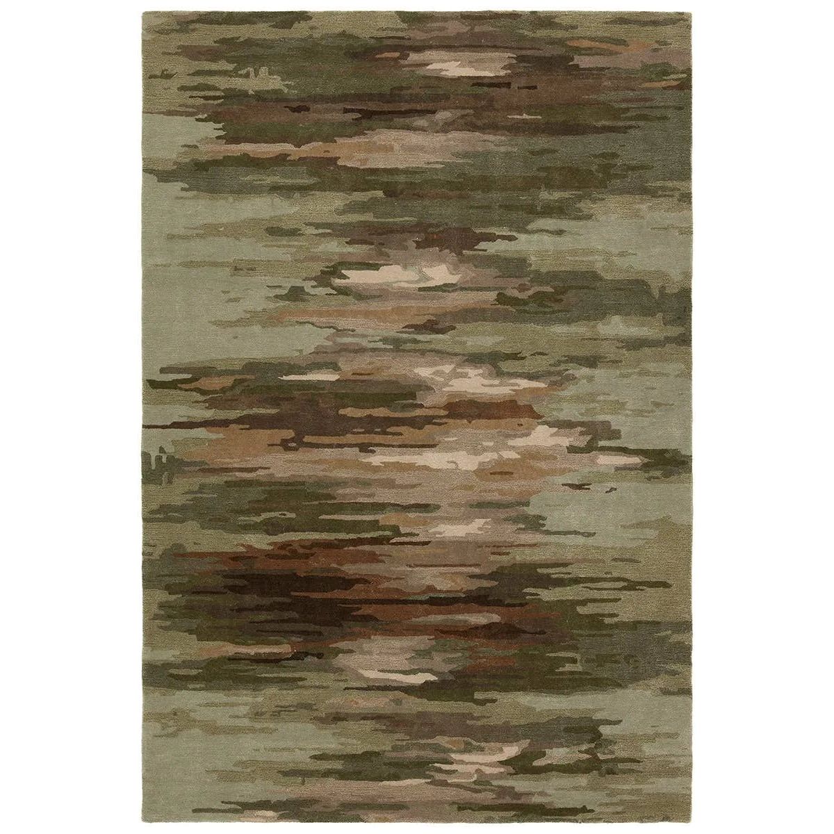Infused with a whimsical spirit and sophisticated flair, the Genesis Ryenn brings an artistic edge to any contemporary home. The Ryenn design features an abstract, grounding green and brown pattern, enhanced with a lustrous sheen reminiscent of shimmering water reflections.Hand Tufte Amethyst Home provides interior design, new home construction design consulting, vintage area rugs, and lighting in the Austin metro area.