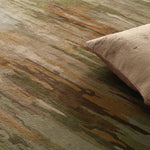 Infused with a whimsical spirit and sophisticated flair, the Genesis Ryenn brings an artistic edge to any contemporary home. The Ryenn design features an abstract, grounding green and brown pattern, enhanced with a lustrous sheen reminiscent of shimmering water reflections.Hand Tufte Amethyst Home provides interior design, new home construction design consulting, vintage area rugs, and lighting in the Laguna Beach metro area.