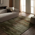 Infused with a whimsical spirit and sophisticated flair, the Genesis Ryenn brings an artistic edge to any contemporary home. The Ryenn design features an abstract, grounding green and brown pattern, enhanced with a lustrous sheen reminiscent of shimmering water reflections.Hand Tufte Amethyst Home provides interior design, new home construction design consulting, vintage area rugs, and lighting in the Monterey metro area.