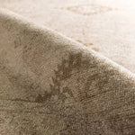 The Saffron design features a traditional pattern of small medallions, set against a warm tan and beige backdrop with subtle tan accents. Its vintage, distressed look adds character and charm, making it feel like a cherished heirloom from the very first step.Hand Tufte Amethyst Home provides interior design, new home construction design consulting, vintage area rugs, and lighting in the Alpharetta metro area.