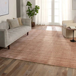 The easy-to-decorate, earthy tones of the Second Sunset Gradient prove that simplicity can sometimes be striking. The Gradient rug is hand loomed of durable wool and jasmine for a sumptuous and inviting hand. Amethyst Home provides interior design, new home construction design consulting, vintage area rugs, and lighting in the Houston metro area.