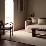 The handtufted Labyrinth Collection features abstract designs crafted from plush wool with a cut-and-looped pile, creating a rich, tactile texture. The Tulsi design showcases a bold, geometric pattern with modern Brutalist influence in varying shades of gray and taupe, adding depth and sophistication with its subtle tonal dimension.Hand Tufte Amethyst Home provides interior design, new home construction design consulting, vintage area rugs, and lighting in the Houston metro area.