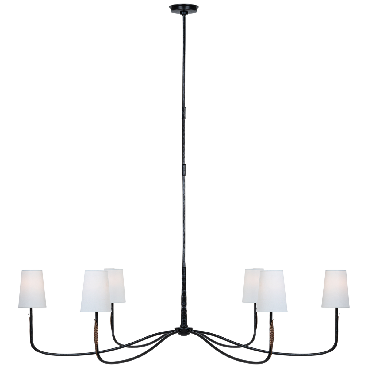 Kairos 58" Chandelier Aged Iron and Roman Bronze | ready to ship!