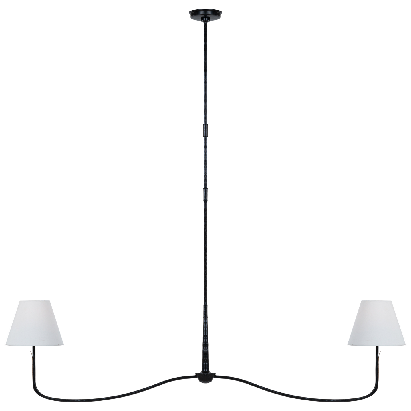 Featuring Kairos 62" Linear Chandelier Aged Iron and Roman Bronze by Visual Comfort at Amethyst Home. Add a touch of elegance to your space with the Kairos 62" Linear Chandelier. Crafted with aged iron and Roman bronze, this chandelier's stunning design creates a statement piece that will enhance any room. Illuminate your home with the perfect balance of luxury and sophistication.
. Amethyst Home provides interior design, new construction, custom furniture, and area rugs in the Monterey metro area