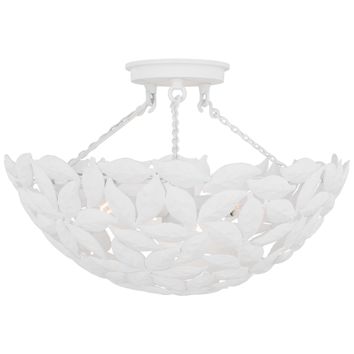 Kelan Semi Flush Mount Textured White | shipping 08/18/2025