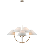 Featuring Kinsley Large Two-Tier Chandelier Soft Brass by Visual Comfort at Amethyst Home. Echoing 1940s and 1950s French and Italian modernism, kate spade new york's Kinsley boasts an elegant and refined allure. Gracefully arched metal lines hold irregularly tapered conical shades, offering a twist on classic forms. Ideal for any room, the fixtures will add a chic statement.
Overa. Amethyst Home provides interior design, new construction, custom furniture, and area rugs in the Monterey metro area