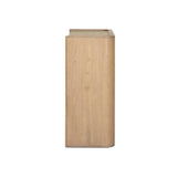 Kiran Small Cabinet - Beige Painted Linen - Sandy Oak Veneer | shipping 12/25/2026