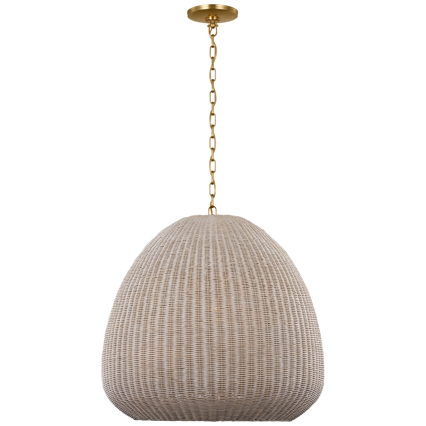 Featuring Kokomo 30" Domed Pendant Antique-Burnished Brass by Visual Comfort at Amethyst Home. Introduce luxury and sophistication to your home with our Kokomo 30" Domed Pendant in Antique-Burnished Brass. The elegant pendant adds a touch of exclusivity to any room. With its sleek and stylish design, this pendant exudes a sense of refinement. Elevate your space with this exquisite pie. Amethyst Home provides interior design, new construction, custom furniture, and area rugs in the Omaha metro area