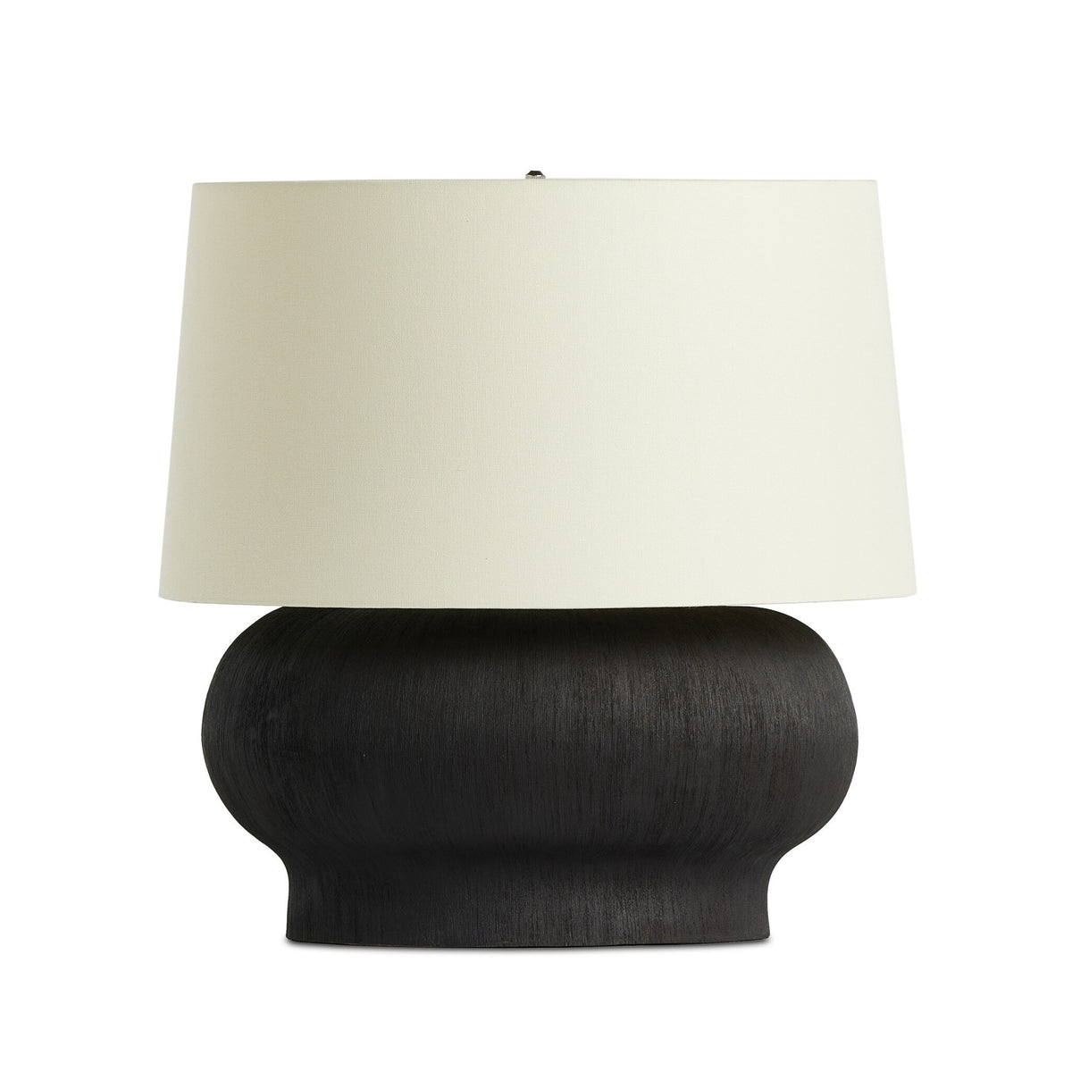 Kragen Textured Matte Black Porcelain Ceramic Table Lamp | shipping 09/29/2025