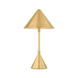 Salma Rechargeable Table Lamp - Aged Brass | ready to ship!