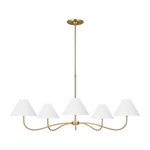 Featuring Laguna Grand Chandelier Burnished Brass by Visual Comfort at Amethyst Home. The sinuous forms of Jean Royere inspire the Laguna series, showcases a tight woven design that transitions to the shade
Overall Dimensions: 51.5" L x 51.5" W x 79" H. Amethyst Home provides interior design, new construction, custom furniture, and area rugs in the Calabasas metro area
