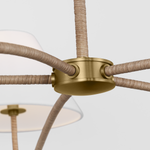 Featuring Laguna Grand Chandelier Burnished Brass by Visual Comfort at Amethyst Home. The sinuous forms of Jean Royere inspire the Laguna series, showcases a tight woven design that transitions to the shade
Overall Dimensions: 51.5" L x 51.5" W x 79" H. Amethyst Home provides interior design, new construction, custom furniture, and area rugs in the Omaha metro area