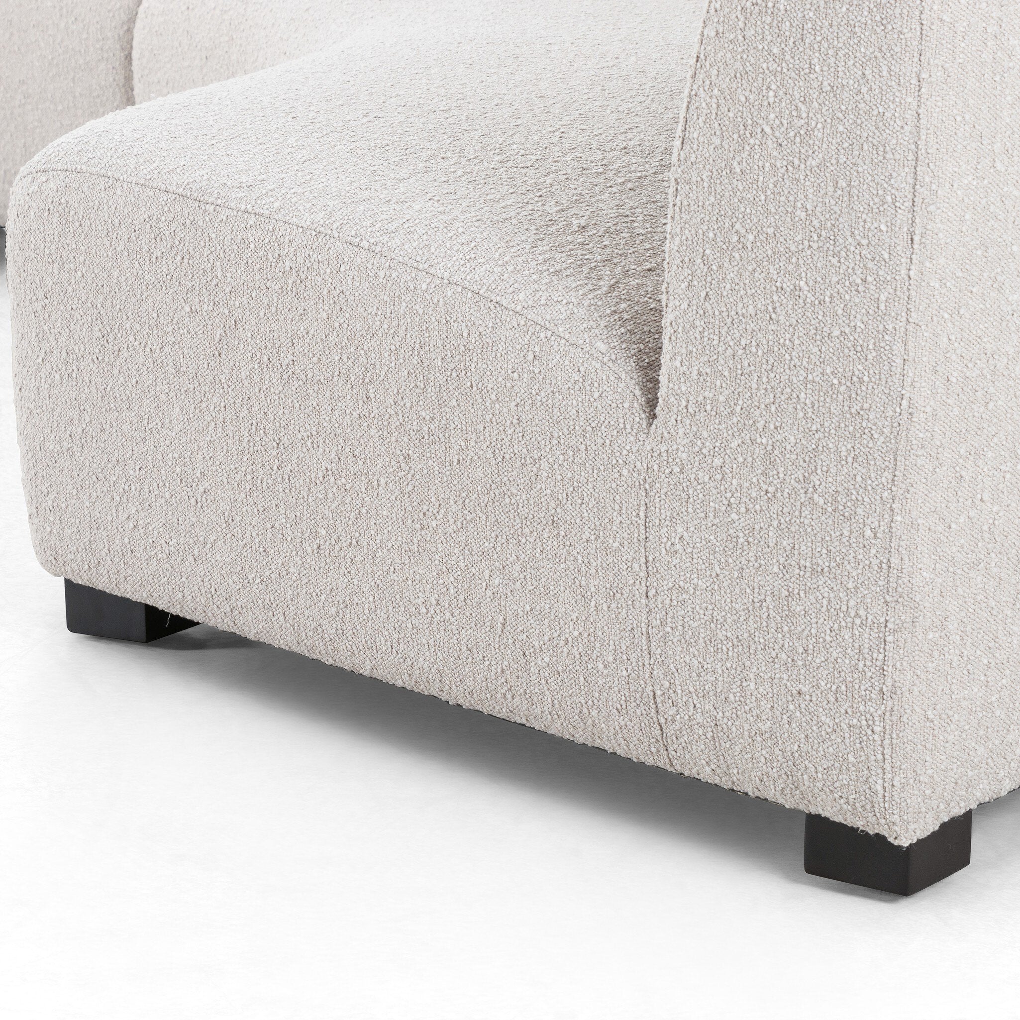 Featuring Liam Knoll Sand Sectional by Four Hands at Amethyst Home. Eye-catching around every curve. A sophisticated take on sleek Italian design, light, linen-blend covering fashions a crescent for shapely effect with clever modularity.Overall Dimensions: 176.50"w x 66.50"d x 29.00"hWeight : 254.42 lbsMaterials : 95% Polyester, 5% Acrylic, Solid Birch. Amethyst Home provides interior design, new construction, custom furniture, and area rugs in the Los Angeles metro area