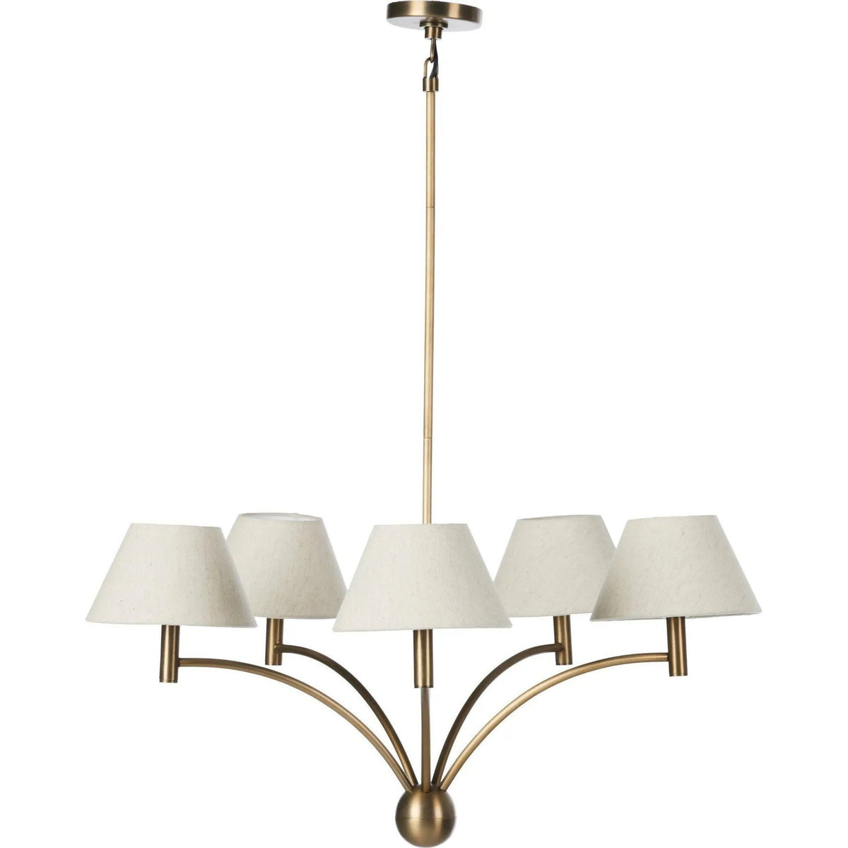 Linus Aged Brass Iron Chandelier | shipping 10/21/2025