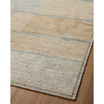 Featuring Amber Lewis x Loloi Briyana Sky / Wheat Hand-Knotted Runner by Loloi at Amethyst Home. Amber Lewis x Loloi Briyana Sky / Wheat Rug combines the incredible ribbed texture of Moroccan rugs with clean, contemporary design, thanks to Lewis’s careful eye for details. Each rug features a different pattern with elegant and uncluttered linework, while its border adds a subtle framing in. Amethyst Home provides interior design services, furniture, rugs, and lighting in the Kansas City metro area.