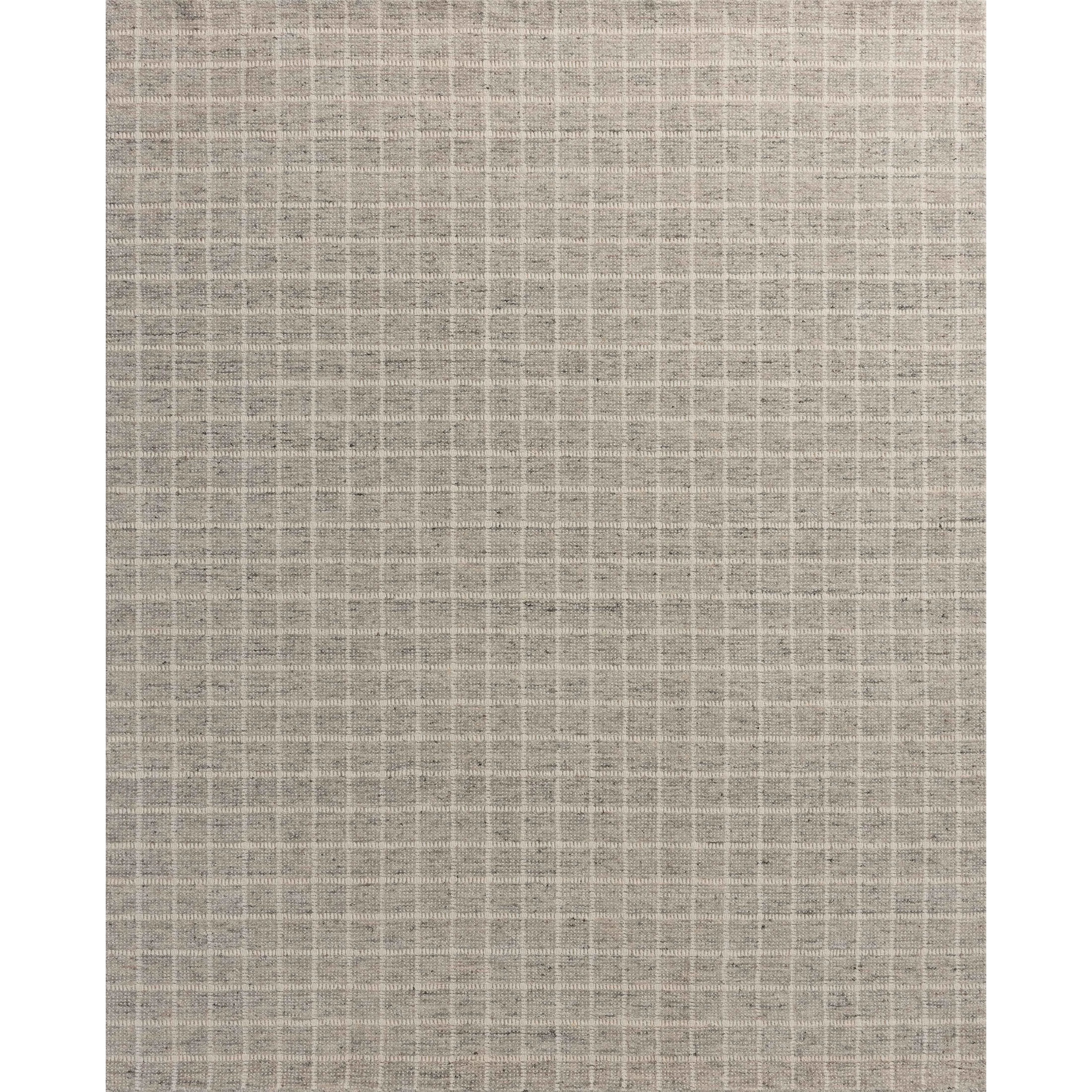 The Cedar Collection by Amber Lewis x Loloi is a hand-loomed area rug with a clean gridded design in contrasting ivory. The rugs blended wool and cotton pile is substantial and soft, with flecked tones that add depth to the neutral palette. Amethyst Home provides interior design, new home construction design consulting, vintage area rugs, and lighting in the Laguna Beach metro area.