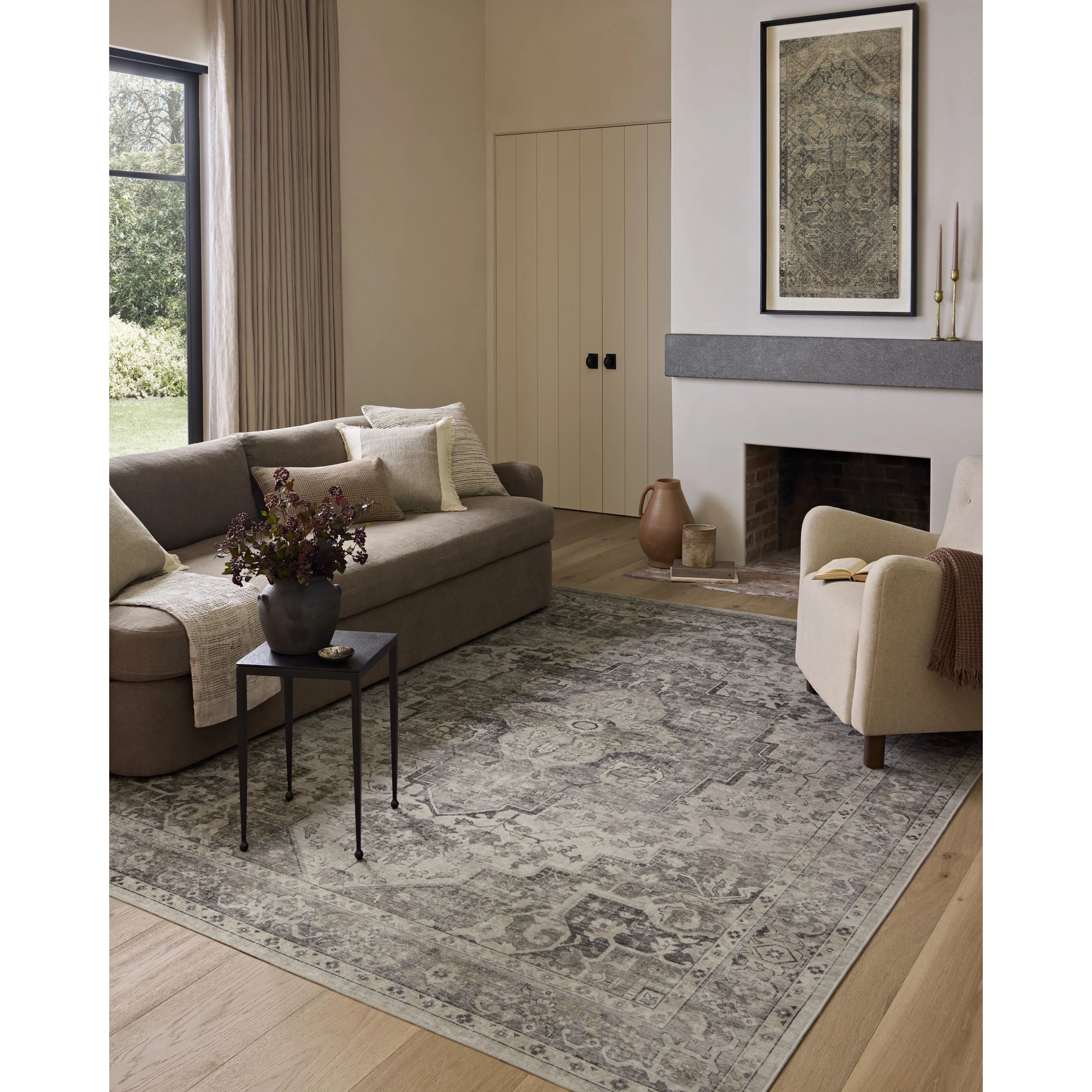 The Josie Collection is a machine-washable area rug with an exceptional design by Amber Lewis x Loloi. The rugs beautiful, vintage-inspired motifs in rich, earthy tones raise the standard for washable rugs. Amethyst Home provides interior design, new home construction design consulting, vintage area rugs, and lighting in the Newport Beach metro area.