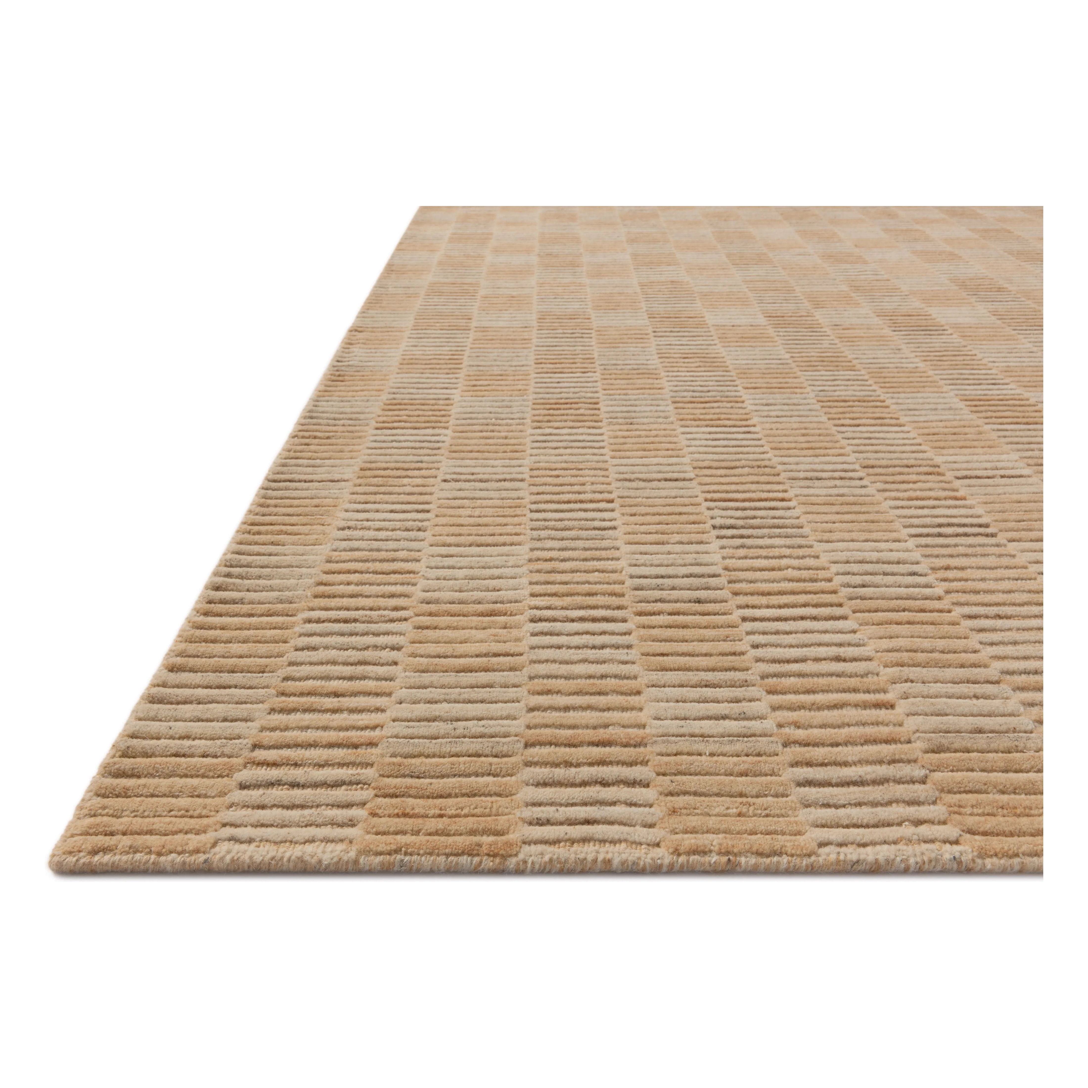 The Marlowe Collection by Amber Lewis x Loloi is a handmade area rug with a coastal-inspired gridded design in natural color palettes. The rugs muted pattern adds understated depth with a durable, thick pile. Amethyst Home provides interior design, new home construction design consulting, vintage area rugs, and lighting in the Charlotte metro area.