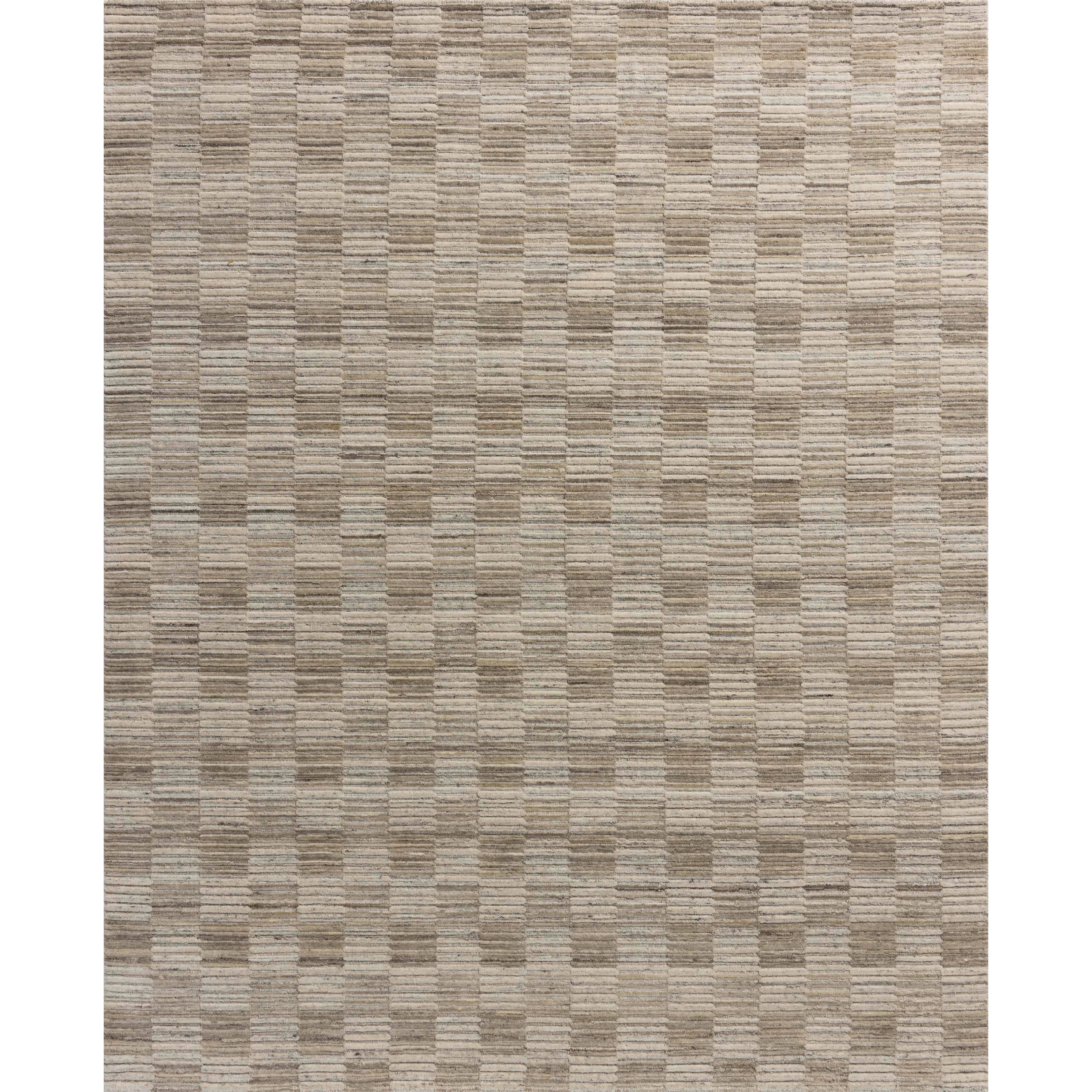 The Marlowe Collection by Amber Lewis x Loloi is a handmade area rug with a coastal-inspired gridded design in natural color palettes. The rugs muted pattern adds understated depth with a durable, thick pile. Amethyst Home provides interior design, new home construction design consulting, vintage area rugs, and lighting in the Dallas metro area.